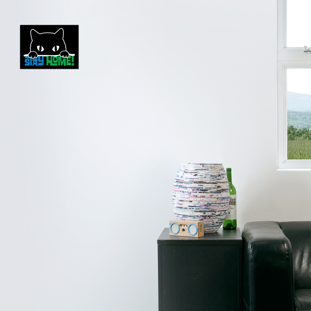 Stay Home! Black Cat by creative